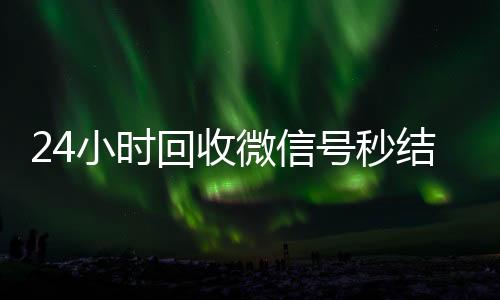 24小时回收微信号秒结平台(24小时在线回收微信号专业平台)