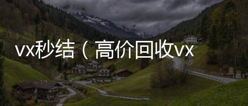 vx秒结(高价回收vx秒结)